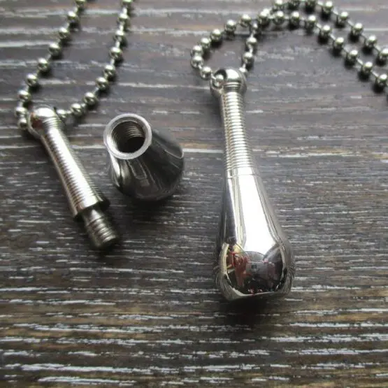 Silver Bottle Memorial Pendant