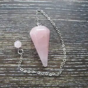 Rose Quartz Faceted Pendulum
