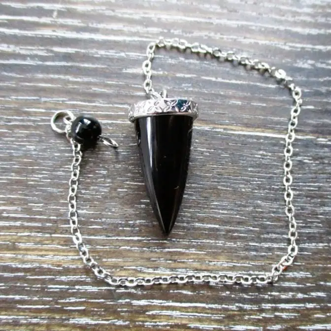Obsidian small cone pendulum