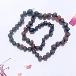 Raw Dark Baltic Amber 38cm teething necklace