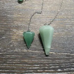 Faceted aventurine pendulum large and small
