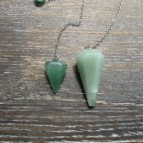 Faceted aventurine pendulum large and small