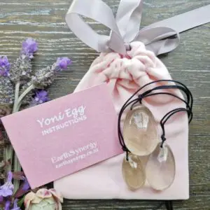 Drilled Smoky Quartz Yoni Egg Set 2025