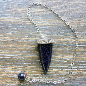 Blue Goldstone Cone Pendulum small