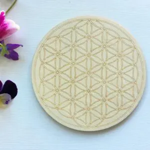 Flower of life 10cm coaster Crystal grid