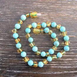 Light Turquoise & honey small