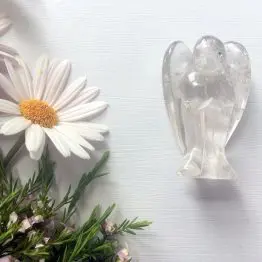 2 inch clear quartz angel