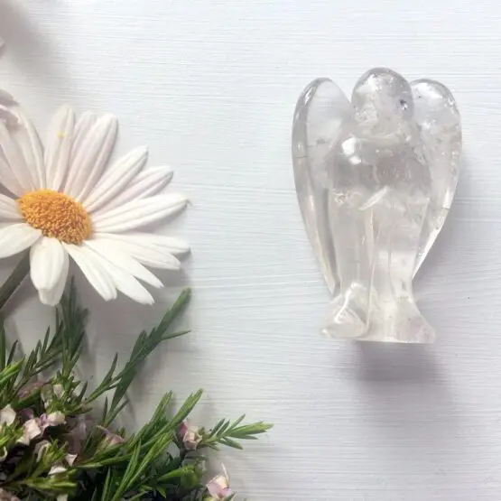 2 inch clear quartz angel