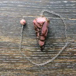 Rhodonite Faceted Pendulum