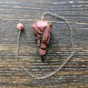 Rhodonite Faceted Pendulum