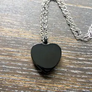 Black Heart Memorial Pendant