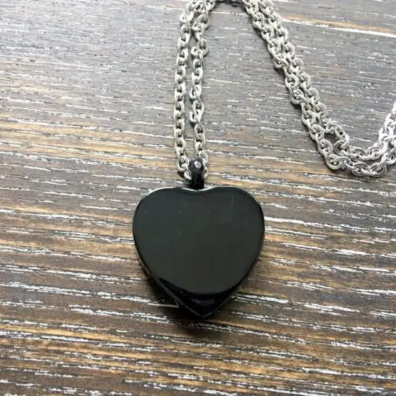 Black Heart Memorial Pendant