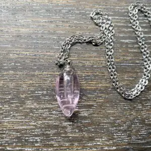 Glass Drop Memorial Pendant - Pink