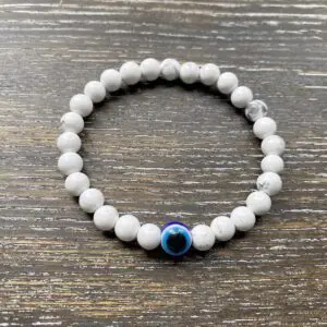 Howlite Evil Eye Bracelet 6mm