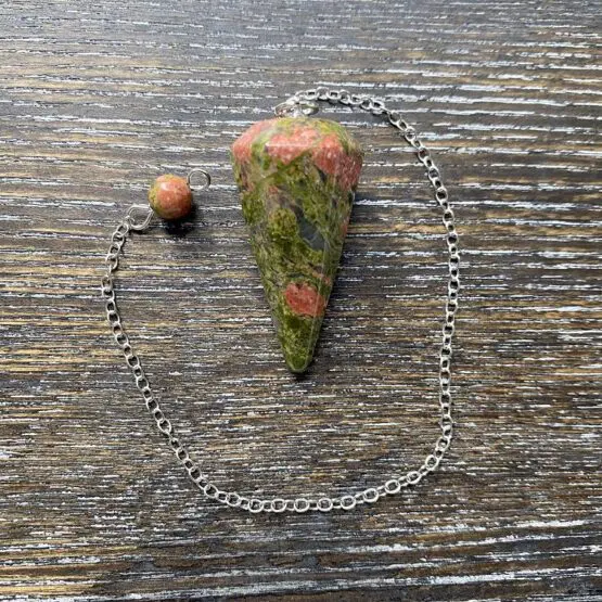 Unakite Faceted Pendulum