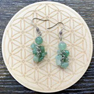 Aventurine Cluster Earrings