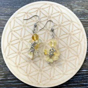 Citrine cluster earrings