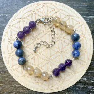 Emotional Balance bracelet with parrot clasp and extension chain