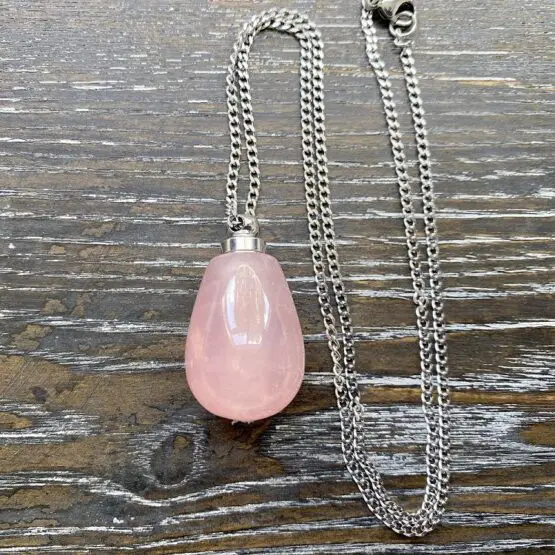 Crystal Memorial Pendant - Rose Quartz