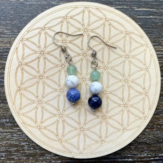 calming crystal earrings