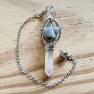 Labradorite Merkabah with point Pendulum