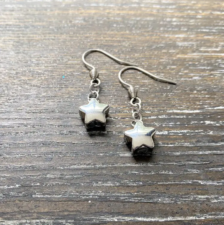 Star charm memorial earrings