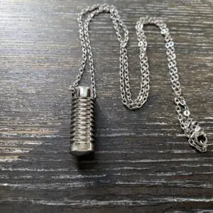 Ridged cylinder memorial keepsake