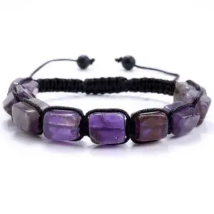 Chunky Amethyst bracelet on cord