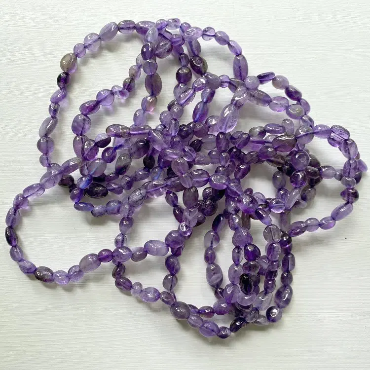Amethyst Bracelet - Oval beads