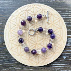 Sobriety support bracelet with toggle clasp