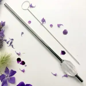 Clear Quartz Elixir Straw