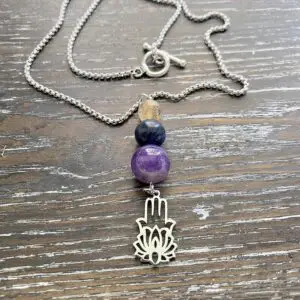 Emotional balance crystal drop necklace