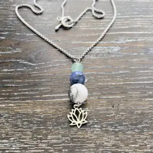 calming crystal drop necklace