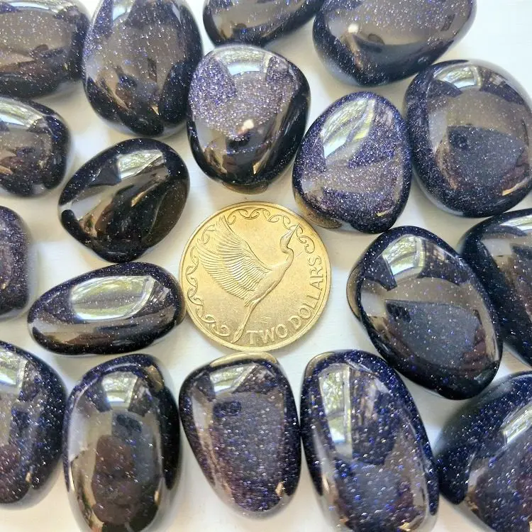 Blue Goldstone tumble