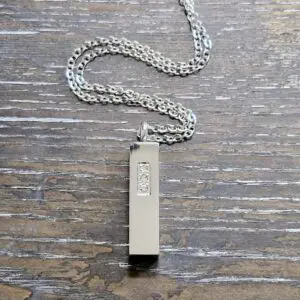 Zircon x 3 Bar memorial pendant
