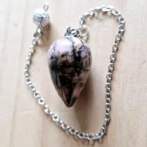 Water drop pendulum Rhodonite