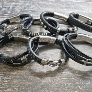 Leather Memorial Bracelets