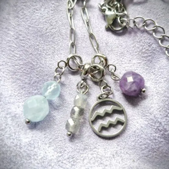 Aquarius Crystal Necklace - Image 2