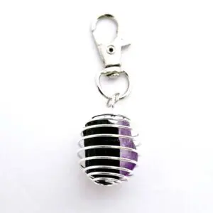 Protective Shield Charm, with Tourmaline point and Amethyst