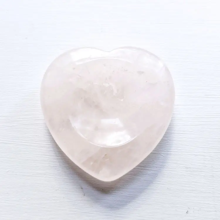 Rose Quartz Worry Stone Heart