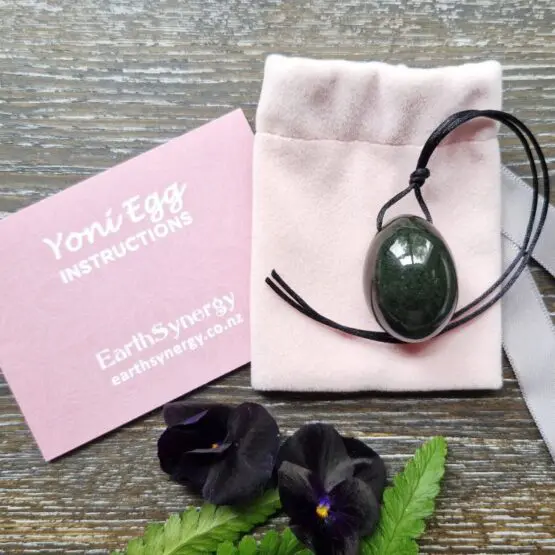 Small Nephrite Jade Yoni Egg drilled