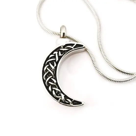 Moon Tribal Crescent Memorial Pendant