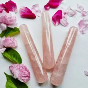 Rose Quartz A grade massage wands 11cm
