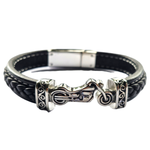 Harley Leather Memorial Bracelet