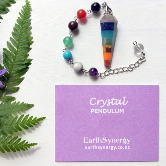 Chakra faceted pendulum