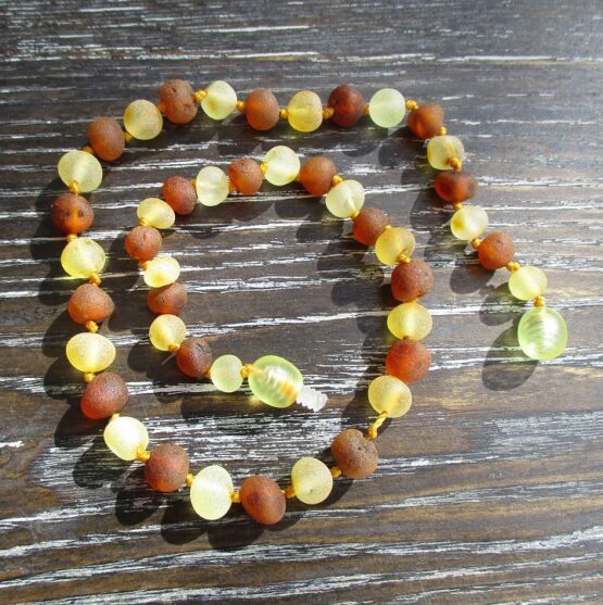 Butter & Cognac raw Amber teething necklace 32cm