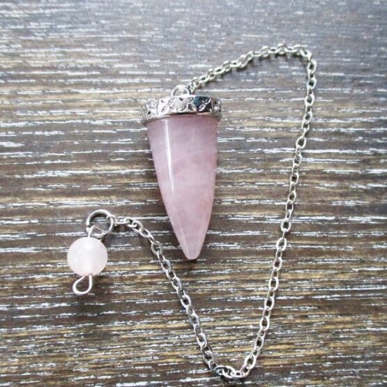 Rose Quartz small cone pendulum