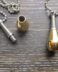 Gold Bottle Memorial Pendant