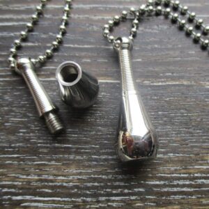 Silver Bottle Memorial Pendant
