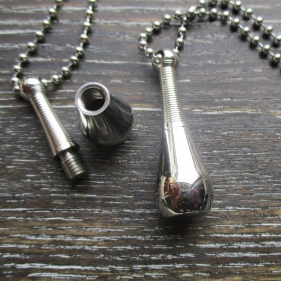 Silver Bottle Memorial Pendant